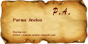 Parma Andos névjegykártya